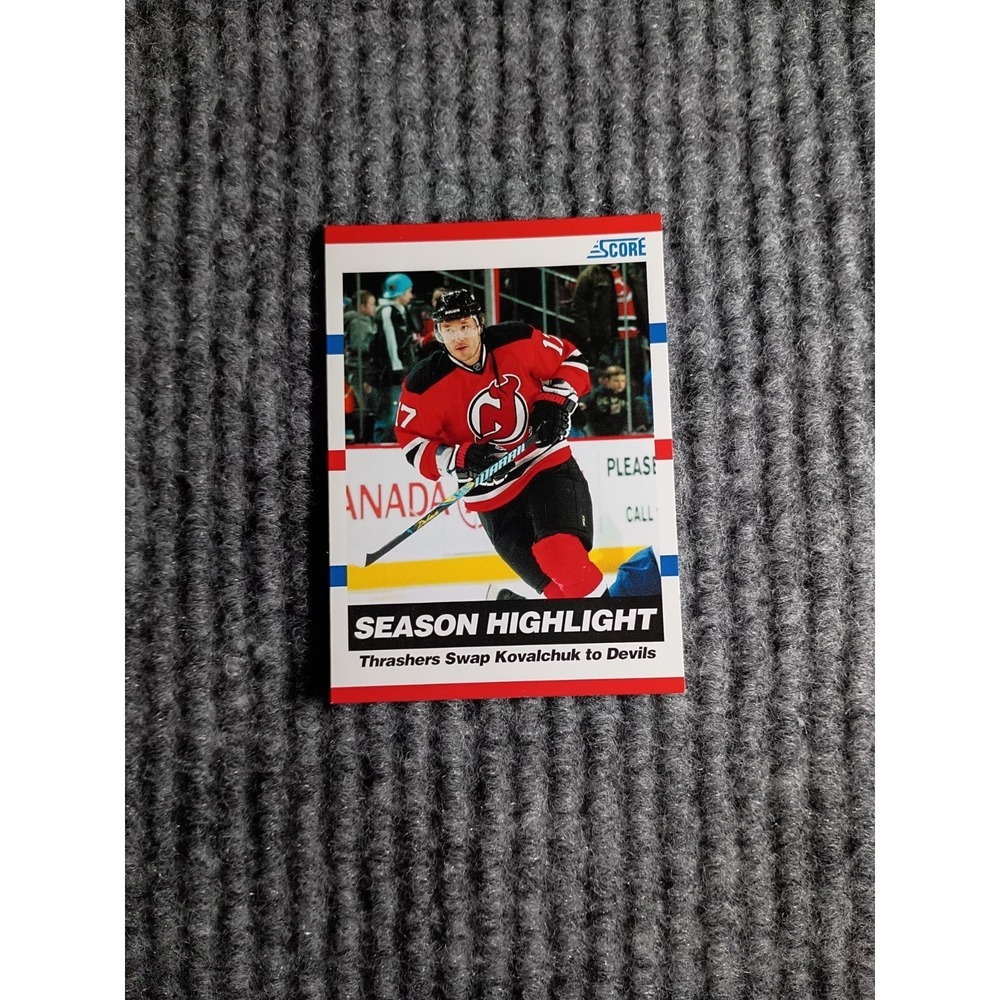 2010 Score Season Highlight Thrashers Swap Kovalchuk To Devils Hockey Card #19